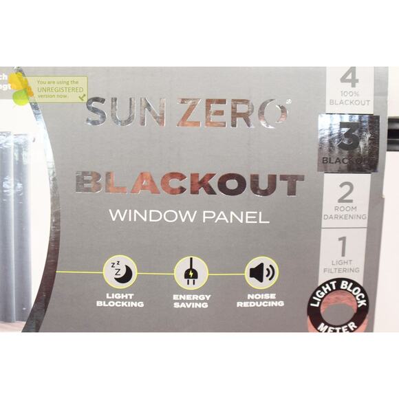 Sun Zero 40x84" Arlander Crosshatch Thermal Blackout Grommet Curtain Panel Blue* - Picture 2 of 8